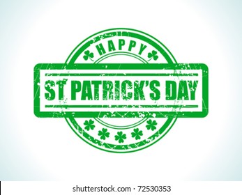 abstract st patrick stamp vector illustration