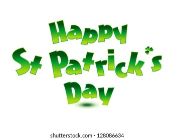 abstract st patrick text vector illustration