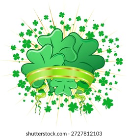 Abstrakte St. Patrick's Day St. Patrick's Day Abstraktion mit Band, Element für Design