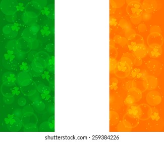 Abstract St Patrick's day background with irish flag colors