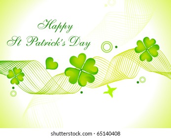 abstract st patricks day card vector illustration