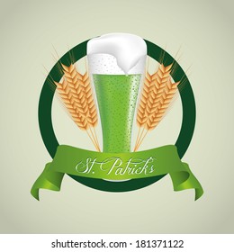 abstract St. Patrick's day label on a special background
