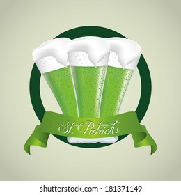 abstract St. Patrick's day label on a special background