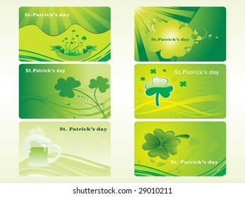 abstract st. patrick's pocket size card illustration