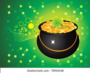 abstract st patrick's pot vector illustration