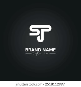 Resumo das letras ST TS Monogram Logo Design. Modelo de vetor inicial.