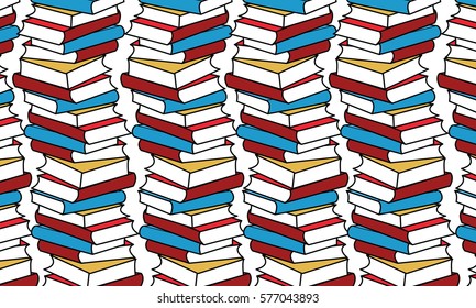 Abstract Stack Of Books Pattern Background