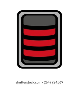 Abstract stack shows alternating stripes simple design