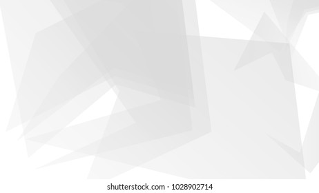 Abstract Stacked Geometry White and Gray Vector Background.