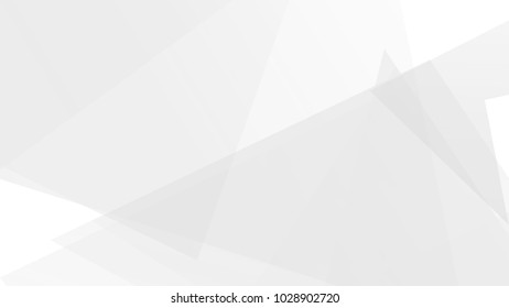 Abstract Stacked Geometry White and Gray Vector Background.