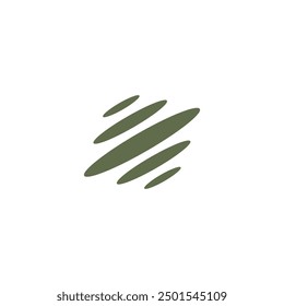 abstract stacked oval simple design logo