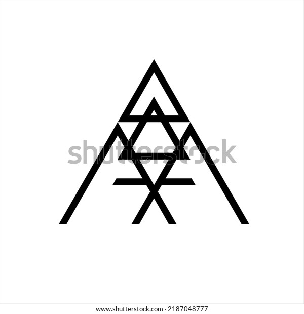 Abstract Stacked Triangle Design Logo Vector Stock Vector (Royalty Free ...