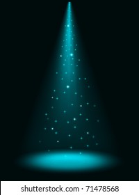 Abstract stage sparkling spotlight vector background. EPS10 file.