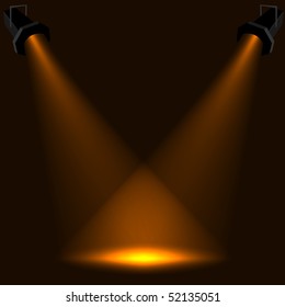 Abstract stage spotlight vector background. EPS10 file.