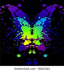 abstract stain, butterfly