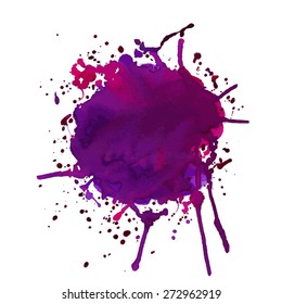 Abstract stain. Watercolor splatters. Vector.