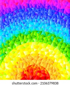 Resumen de fondo de vidrio manchado , los elementos de color dispuestos en el espectro arcoiris