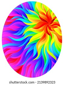 Abstract stained glass background , the colored elements arranged in rainbow spectrum