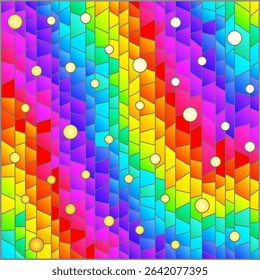 Abstract stained glass background , the colored elements arranged in rainbow spectrum