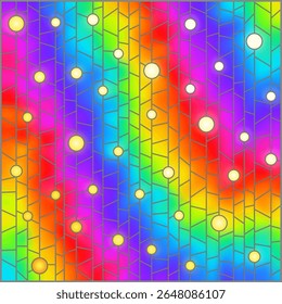 Abstract stained glass background , the colored elements arranged in rainbow spectrum