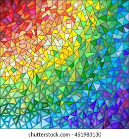 Abstract stained glass background , the colored elements arranged in rainbow spectrum