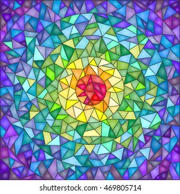 Abstract stained glass background , the colored elements arranged in rainbow spectrum