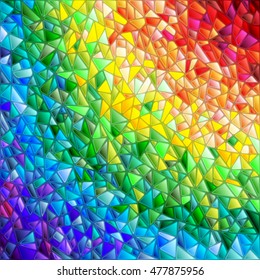 Abstract stained glass background , the colored elements arranged in rainbow spectrum
