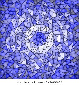 Abstract stained glass background, gamma blue