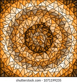 Abstract stained glass background ,monochrome,tone brown