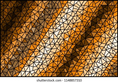 Abstract stained glass background ,monochrome,tone brown,horizontal image 