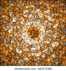 Abstract stained glass background ,monochrome,tone brown