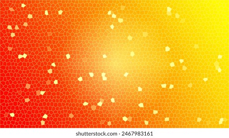 Abstract stained glass background in shades of orange and yellow. Landscape orientation. Perfect for decorations, wallpaper, and photoshoot backdrops.