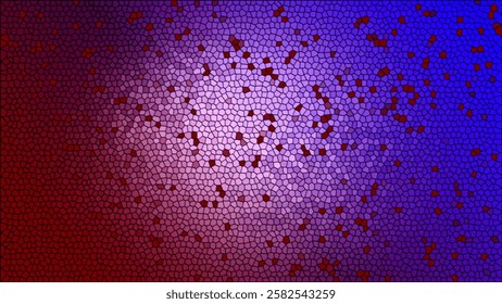 Abstract stained glass background in shades of maroon and blue. Landscape orientation. Perfect for decorations, wallpaper, and photoshoot backdrops.