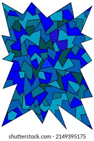 Resumen de vidrios manchados de líneas y puntos multicolores