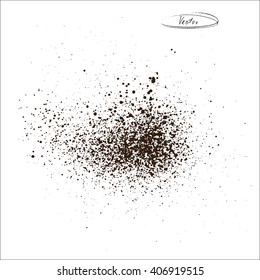 abstract stains and paint splashes. Dry brush, spray, stains. Vector illustration. set of grunge textures