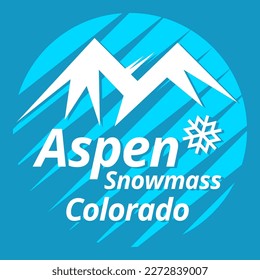 Abstract stamp or emblem with the Aspen - Snowmass, Colorado, vector illustration