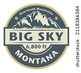 Abstract stamp or emblem with the name of Big Sky, Montana, vector illustration