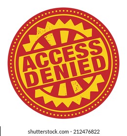 Abstract stamp or label with the text Access Denied written inside, vector illustration