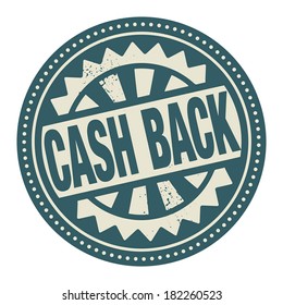 Abstract stamp or label with the text Cash Back written inside, vector illustration