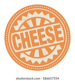 Abstract stamp or label with the text Cheese written inside, vector illustration
