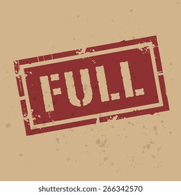 Abstract stamp or label with text Full, vector illustration