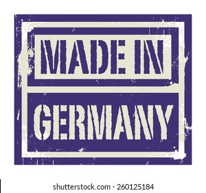 Abstract stamp or label with text Made in Germany, vector illustration