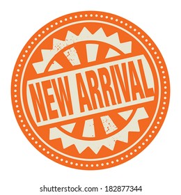 Abstract stamp or label with the text New Arrival written inside, vector illustration