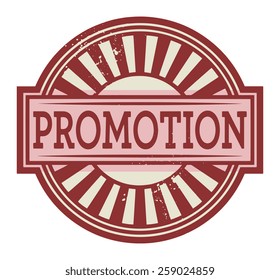Abstract stamp or label with the text Promotion written inside, vector illustration