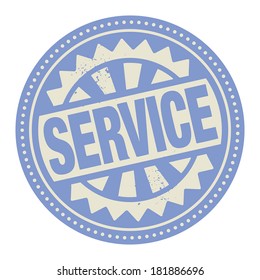 Abstract stamp or label with the text Service written inside, vector illustration