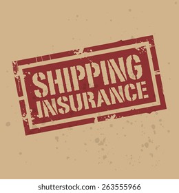 Abstract stamp or label with text Shipping Insurance, vector illustration