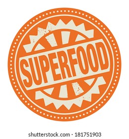 Abstract Stamp Or Label With The Text Superfood Written Inside, Vector Illustration