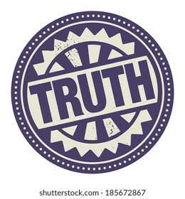 Abstract stamp or label with the text Truth written inside, vector illustration