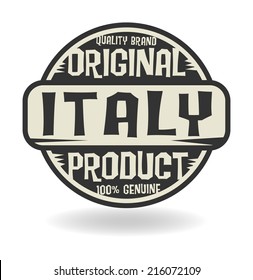Abstract stamp with text Original Product of Italy, vector illustration