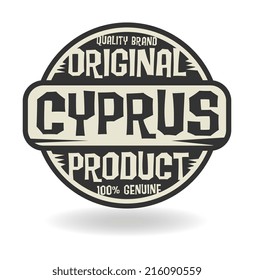 Abstract stamp with text Original Product of Cyprus, vector illustration